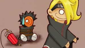 Create meme: akatsuki Chibi Tobi, Tobi and Deidara, naruto Chibi