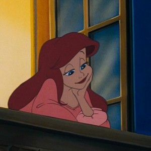 Создать мем: принцессы дисней мем, ариэль у окна, the little mermaid