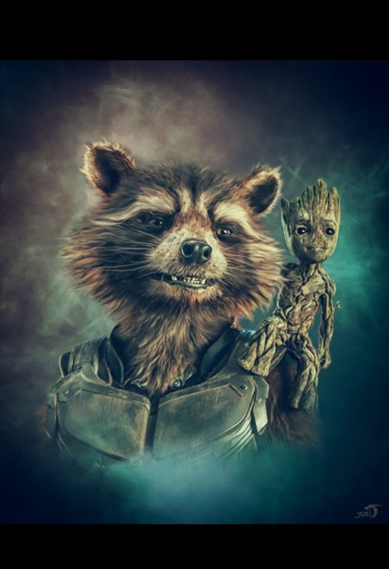 Create meme: Groot of the Guardians of the galaxy, Guardians of the galaxy rocket and Groot, guardians of the galaxy 