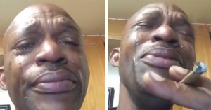Create meme: Negro with a cigarette, crying black man with a cigarette, crying black man meme