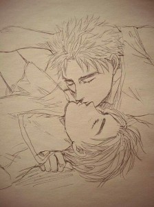 Create meme: pictures couples, drawings anime, drawings of anime couples