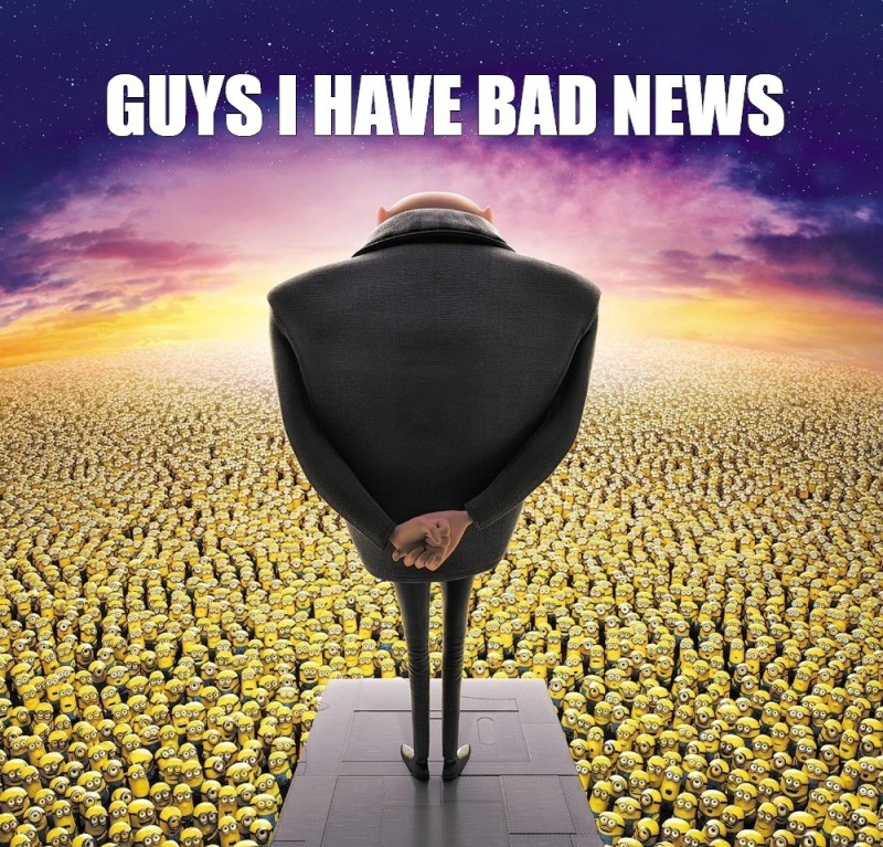 Create meme: me2 despicable, gais ai hev e bad news, gayz eye heavy bad news