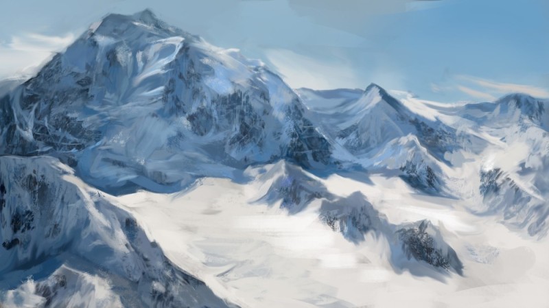 Create meme: mountains snow , winter mountains, mountain art