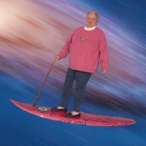 Create meme: surf board, granny on the surf, surf