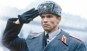 Create meme: Arnold Schwarzenegger, Russian, red heat