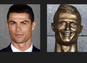 Create meme: sculpture of Cristiano Ronaldo, a statue of Cristiano Ronaldo, ronaldo gif