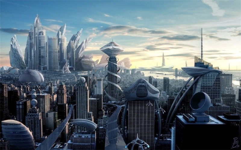 Создать мем: фантастические города будущего, проект город будущего, фантастический город