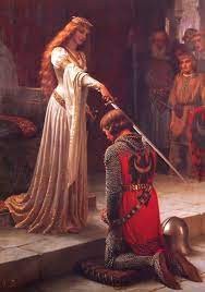 Create meme: the initiation into the knights of the middle ages, Edmund Leighton accolade