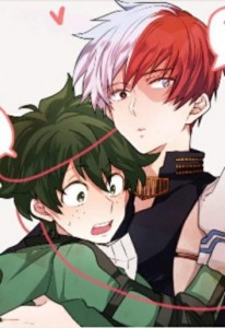 Create meme: todoroki Shoto and Midori, todoroki Shoto and Midori isuku arts 18, todoroki and isuku