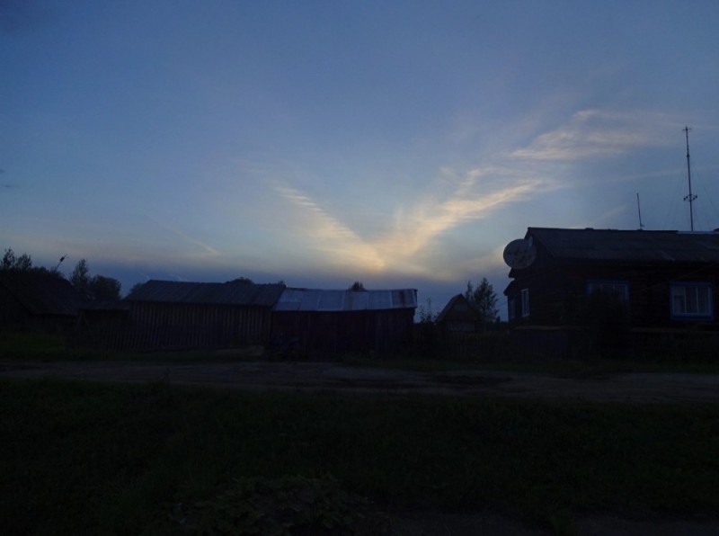 Create meme: the sky , summer evening in the village, furniture 