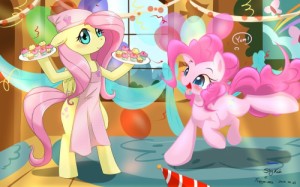 Create meme: my little pony, Fluttershy and pinkie, rarity