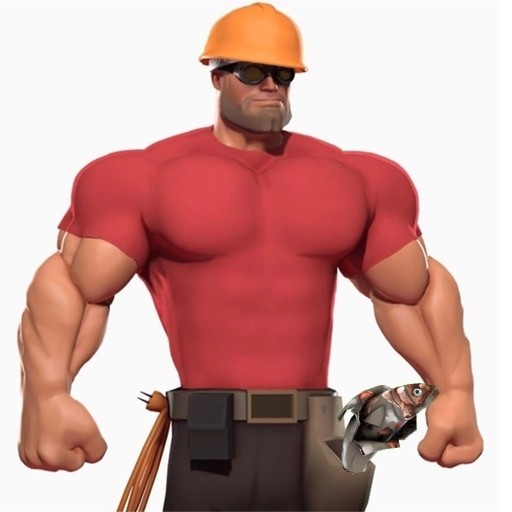 Create meme: Engineer from Tim Fortress 2, team fortress 2 engineer jock, Tim Fortress 2 engineer without helmet