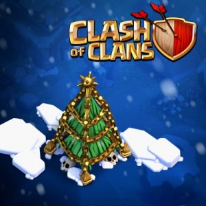 Создать мем: зимний фон клэш оф кланс, фото гемы clash of clans, clash of clans новый год