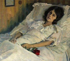 Create meme: Mikhail Vasilievich Nesterov, Mikhail Vasilyevich Nesterov a sick girl, Picture