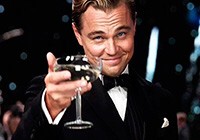 Create meme: Leonardo DiCaprio, Gatsby glass, meme the great Gatsby