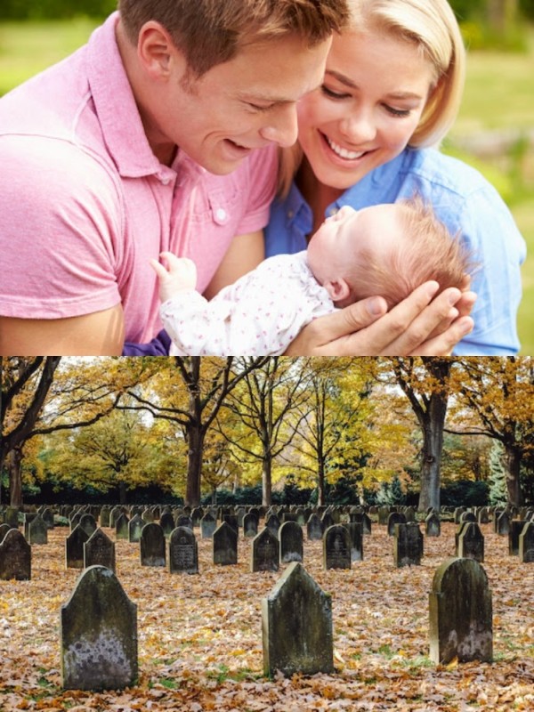 Create meme: a fresh grave, family , cemetery 