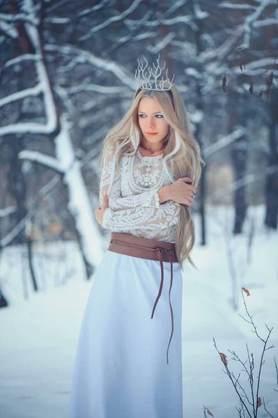 Create meme: winter beautiful, girl , the snow Queen 