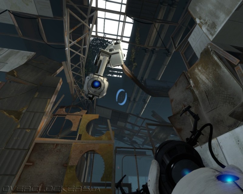 Создать мем: портал 2 конец, портал 2 уитли босс, portal 2 пушка