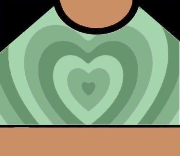 Создать мем: фон, зеленое сердечко, человек