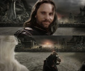 Create meme: Aragorn over Frodo, the Lord of the rings, Aragorn