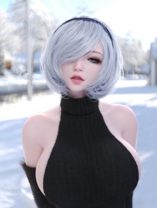 Create meme: 2 b, virgin killer sweater nier automata, nier automata 2b hair