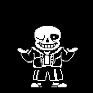 Create meme: sans the black and white pixel, sans 2d, sans pixel original