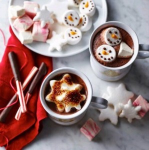 Create meme: the holiday, tumblr food, Christmas coffee with marshmallows