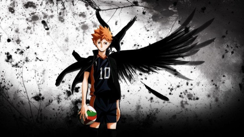 Создать мем: haikyuu аниме, хината шоё арт, волейбол аниме фон