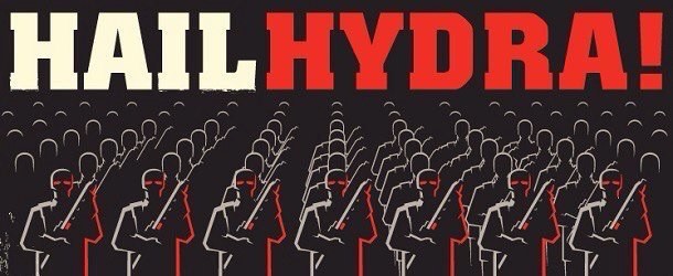 Create meme: hail Hydra, the first avenger poster, wolfenstein: the new order