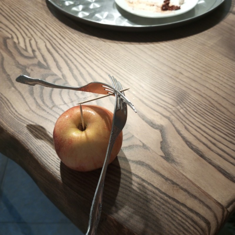 Create meme: Apple , Apple, forks with apple