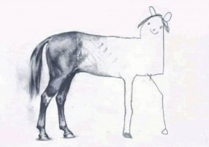 Create meme: horse, picture about deadline horse, deadline nedorisovannaya horse
