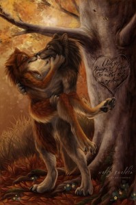 Создать мем: любовь волка и лисы, фурри волк арт, рыжий волк и лиса арты