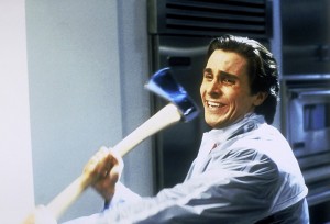 Create meme: American psycho with a chainsaw, American psycho with an axe, American psycho