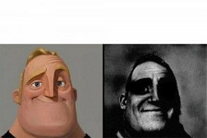 Create meme: Dad's face from the Superfamily meme, the father of the superfamily meme, the incredibles meme dad