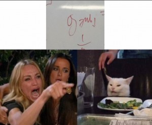 Create meme: the meme with the cat and the girls, cat meme, meme with a cat and two women
