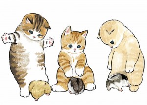Создать мем: рисунки животных милые, кошки милые рисунки, котики милые рисунки