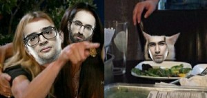 Create meme: the meme with the cat at the table