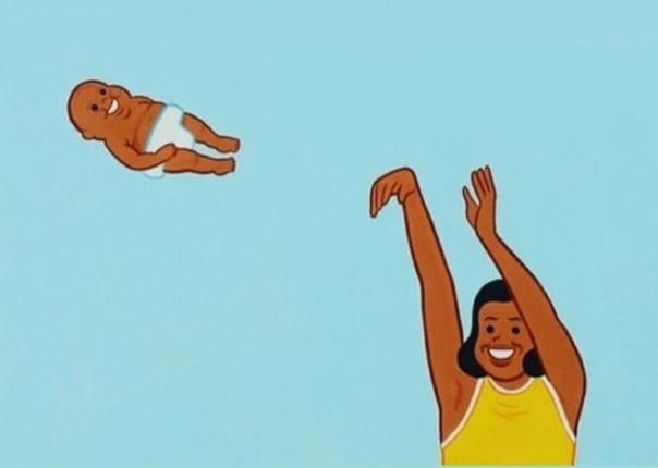 Create meme: woman throws baby meme, funny memes, yeet meme