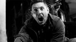 Create meme: Jensen, supernatural, over the padalecki jared