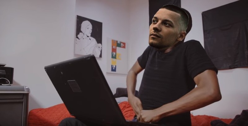 Create meme: the negro at the laptop, meme Negro , a black man with a laptop