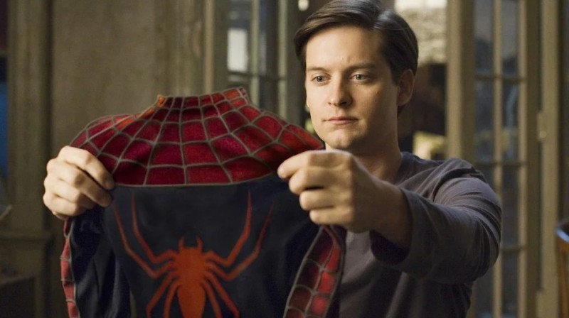 Create meme: Spider-Man 3: The enemy in Reflection, Tobey Maguire , spider man Tobey Maguire