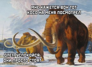 Create meme: mammoths in the North, mammoth, mammoths are not extinct