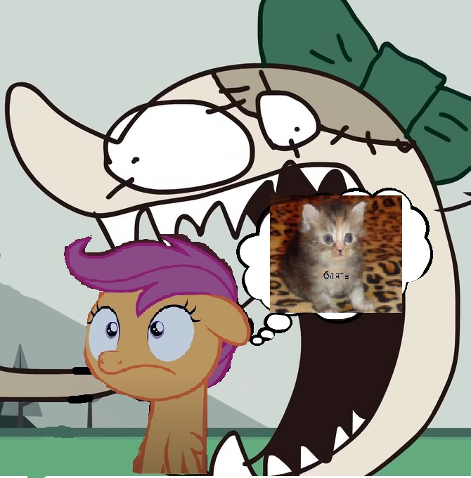 Create meme: scootaloo , pony , pony scootaloo is evil