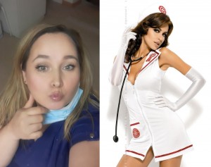 Создать мем: медсестра, костюм медсестры, девушка