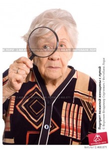 Создать мем: бабка с лупой, пожилые, portrait