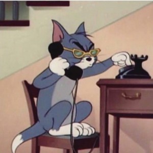 Create meme: Tom calls on the phone meme, cat Tom and Jerry meme, meme of Tom and Jerry
