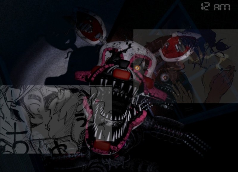 Create meme: fnaf 4 mangle, mangle fnaf 4 screamer, five nights at freddy's