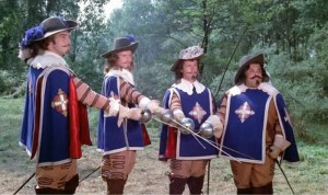 Создать мем: шарло, александр товстоногов и три мушкетера, три мушкетера 1976