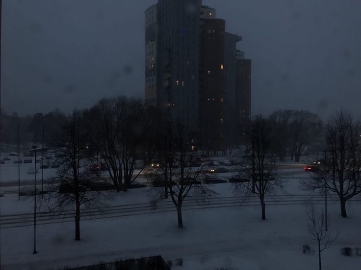 Create meme: winter , the urban landscape , winter is dark