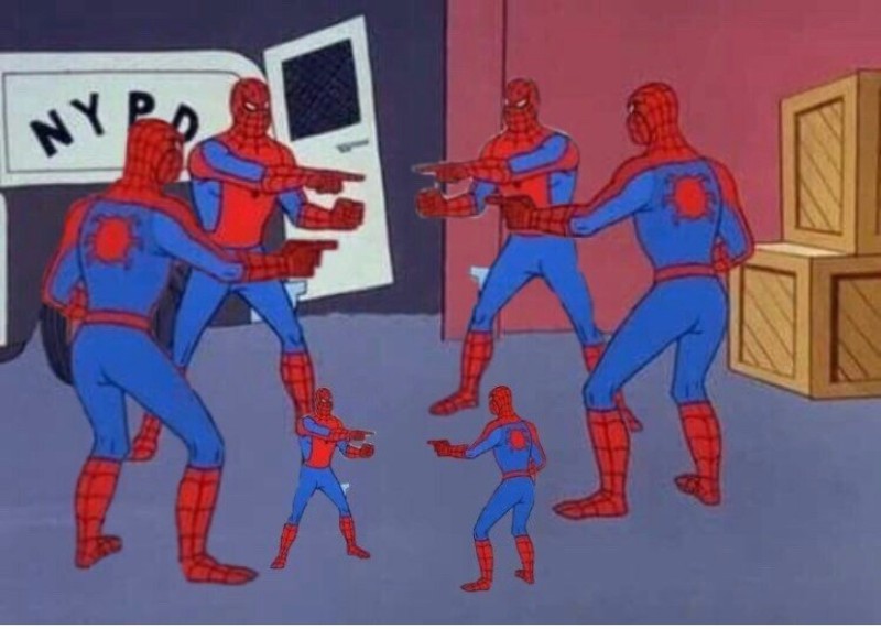 Create meme: spider man and spider man meme, Spiderman 1967 memes, meme 2 spider-man